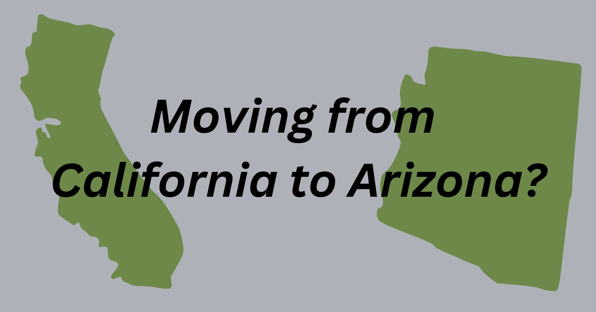 Moving from California to Arizona FOLKESTAD MOVING